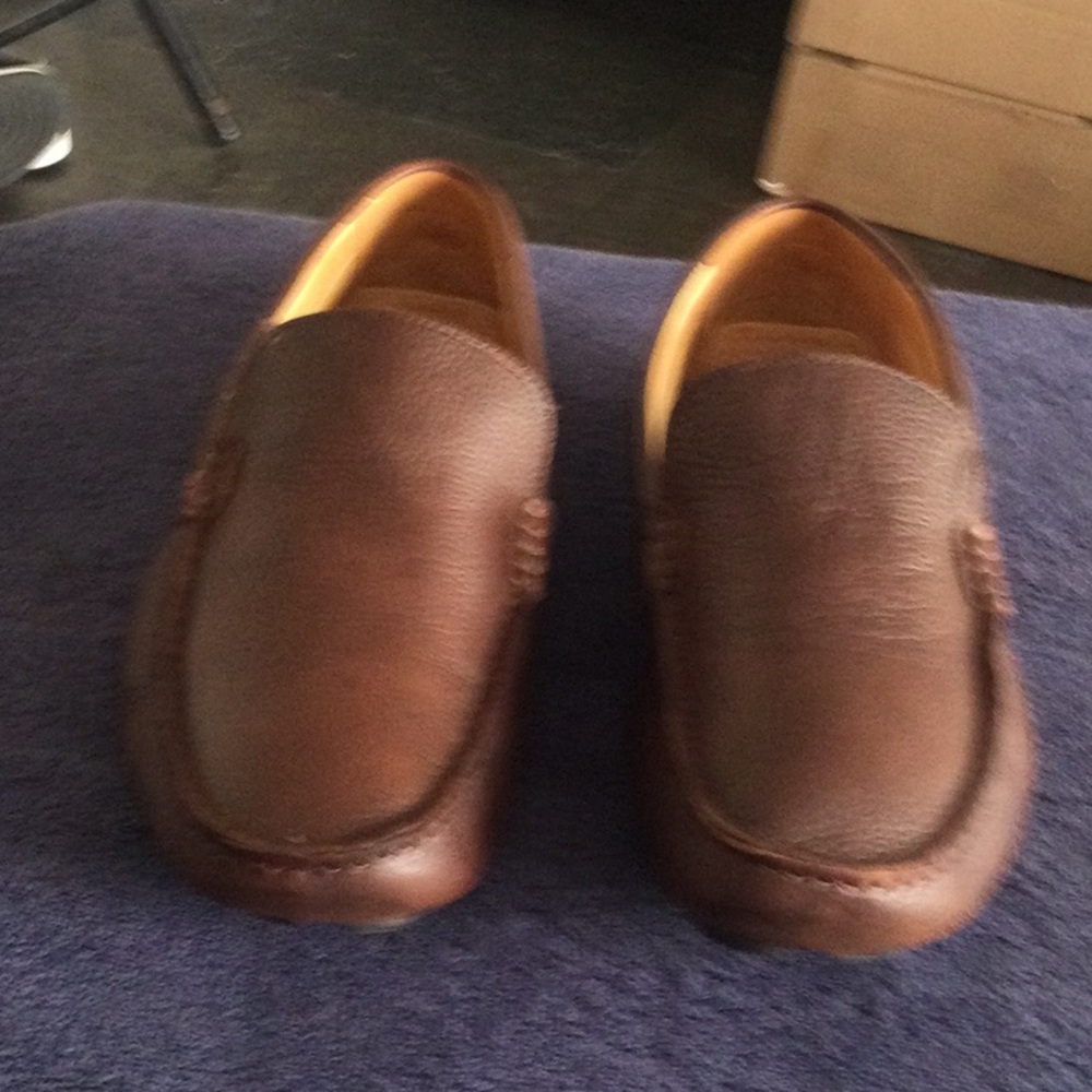 Classic Brown Leather Slip-On Loafers for Men